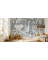 Papier peint enfant Monochrome Jungle - Blue