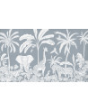 Papier peint enfant Monochrome Jungle - Blue