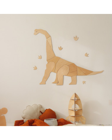 Décoration Murale en Bois - Diplodocus