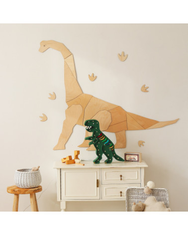Décoration Murale en Bois - Diplodocus