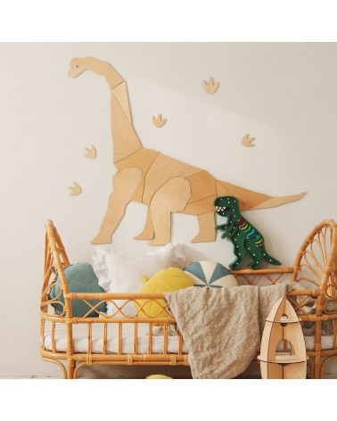 Décoration Murale en Bois - Diplodocus