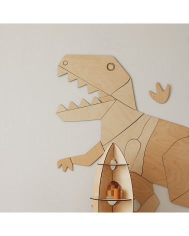 Décoration Murale en Bois - T-Rex Tyrannosaure