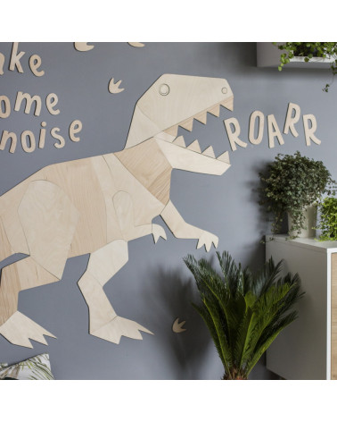 Décoration Murale en Bois - T-Rex Tyrannosaure