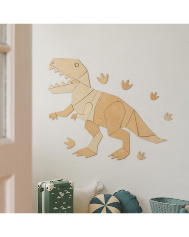 Décoration Murale en Bois - T-Rex Tyrannosaure