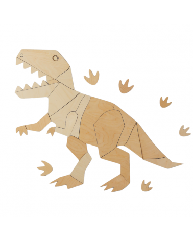 Décoration Murale en Bois - T-Rex Tyrannosaure