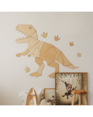 Décoration Murale en Bois - T-Rex Tyrannosaure