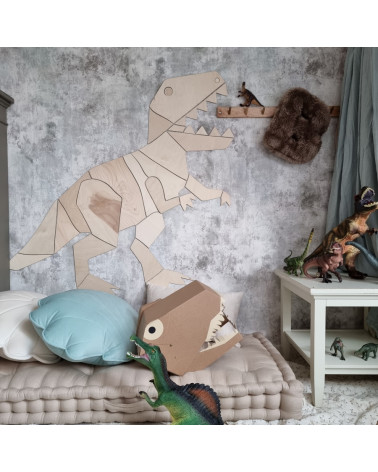 Décoration Murale en Bois - T-Rex Tyrannosaure