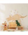 Décoration Murale en Bois - Tricératops