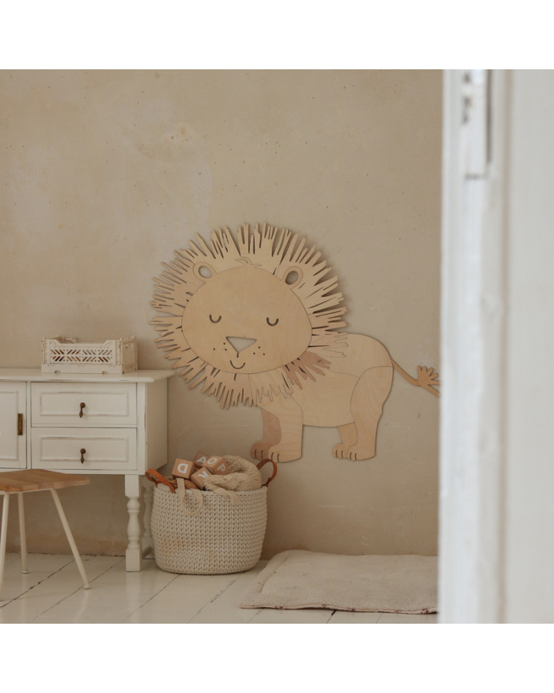 Décoration Murale en Bois - Lion