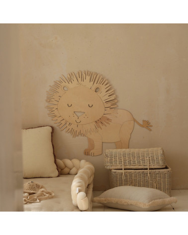 Décoration Murale en Bois - Lion