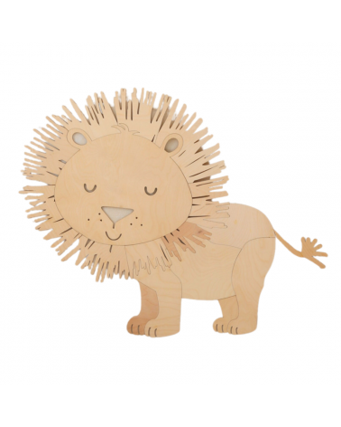 Décoration Murale en Bois - Lion