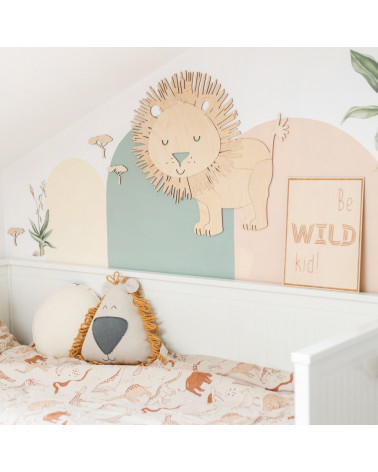 Décoration Murale en Bois - Lion