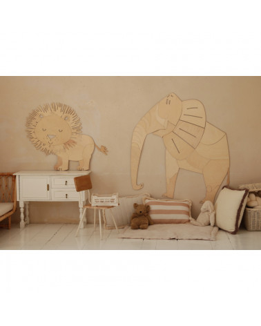 Décoration Murale en Bois - Lion