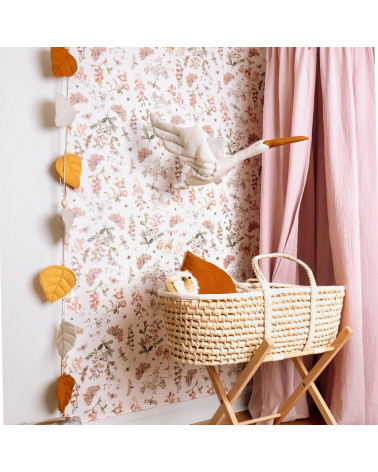 Cigogne en lin à suspendre - beige