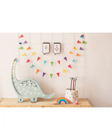 Lampe veilleuse en bois dinosaure