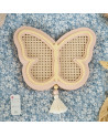 Lampe veilleuse en bois et rotin - papillon