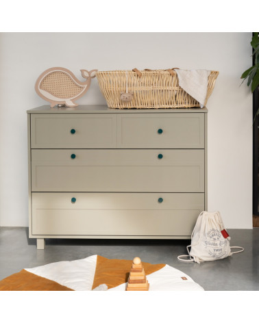 Lampe veilleuse en bois et rotin - baleine