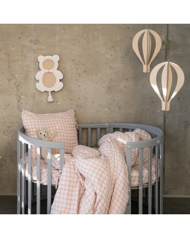Lampe veilleuse en bois et rotin - ourson