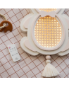 Lampe veilleuse en bois et rotin - ourson