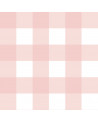 Papier peint enfant à carreaux - rose