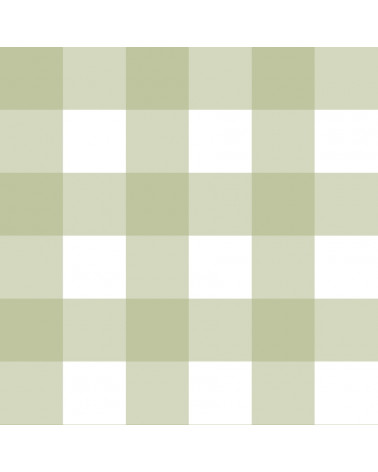 Papier peint enfant à carreaux - vert