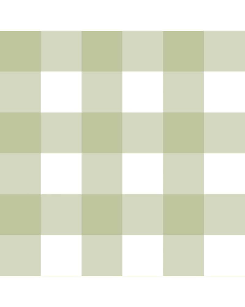 Papier peint enfant à carreaux - vert