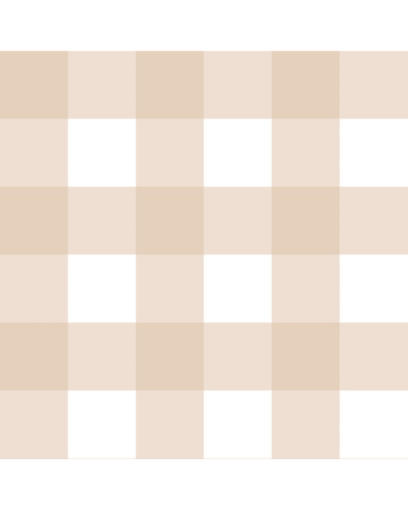 Papier peint enfant à carreaux - beige