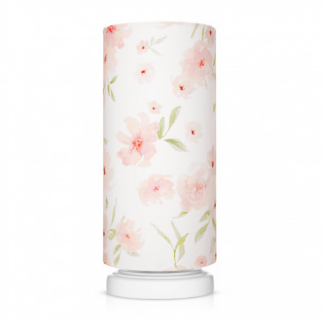 Lampe de chevet enfant motif fleurs