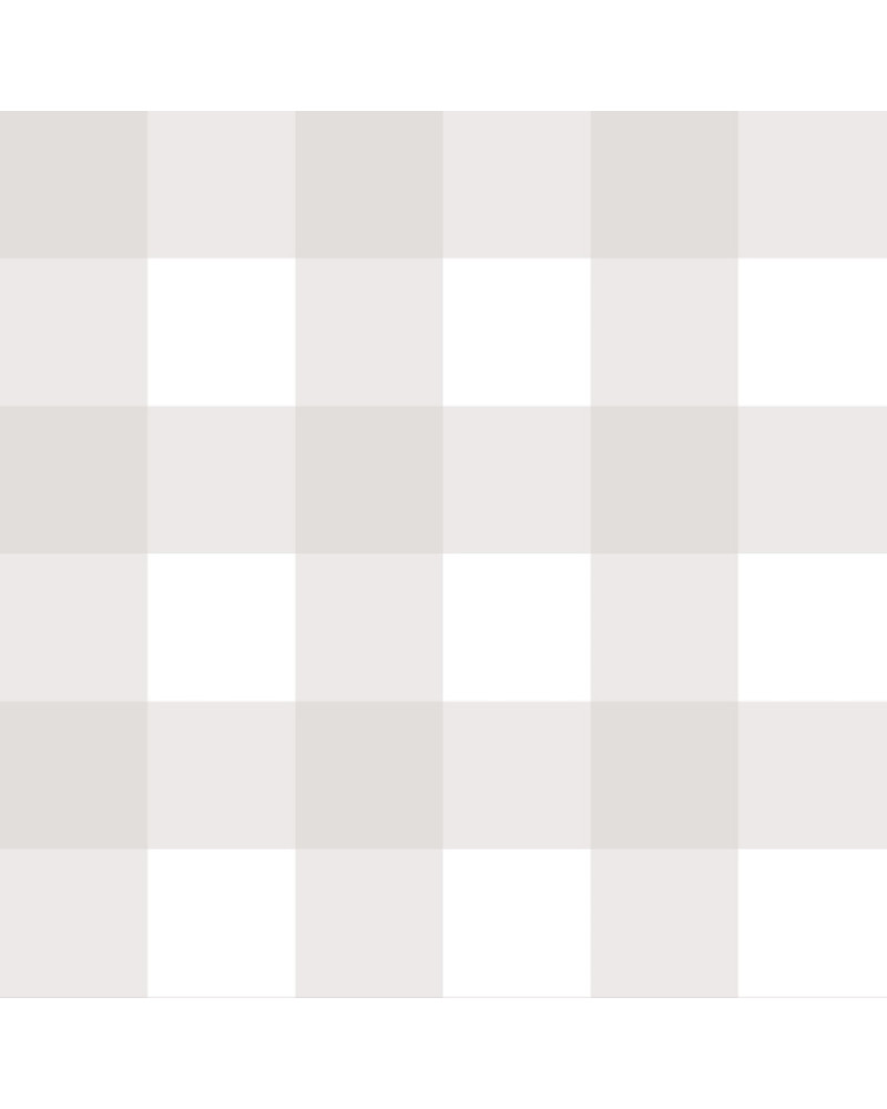 Papier peint enfant à carreaux - gris