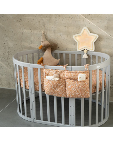 Lampe veilleuse en bois et rotin - étoile miel