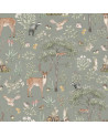 Papier peint enfant Fantastic Forest - green