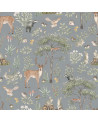 Papier peint enfant Fantastic Forest - blue