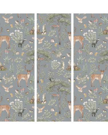 Papier peint enfant Fantastic Forest - blue