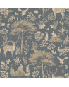 Papier peint enfant Fantastic Forest - vintage blue