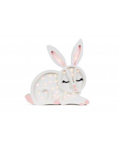 Lampe veilleuse en bois lapin