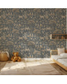 Papier peint enfant Fantastic Forest - vintage blue