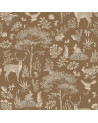 Papier peint enfant Fantastic Forest - vintage brown