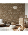 Papier peint enfant Fantastic Forest - vintage brown