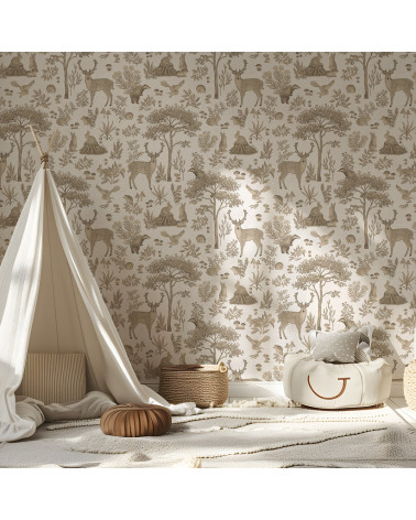 Papier peint enfant Fantastic Forest - vintage white