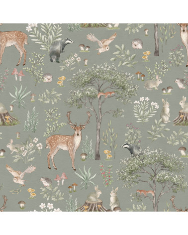Echantillon papier peint Fantastic Forest - green