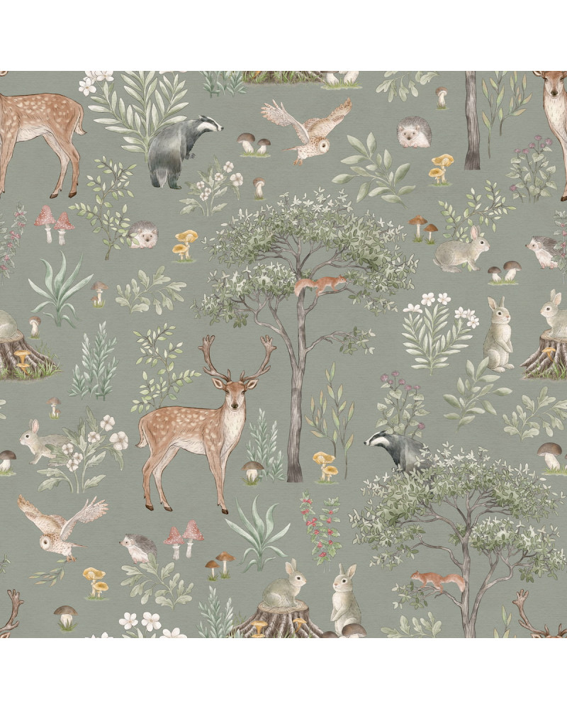 Echantillon papier peint Fantastic Forest - green