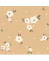 Papier peint enfant floral beige
