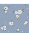 Papier peint enfant floral fond bleu