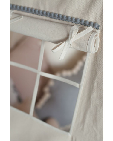 Tipi avec pompons gris