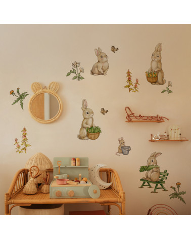Stickers enfant souris - Rabbit Family