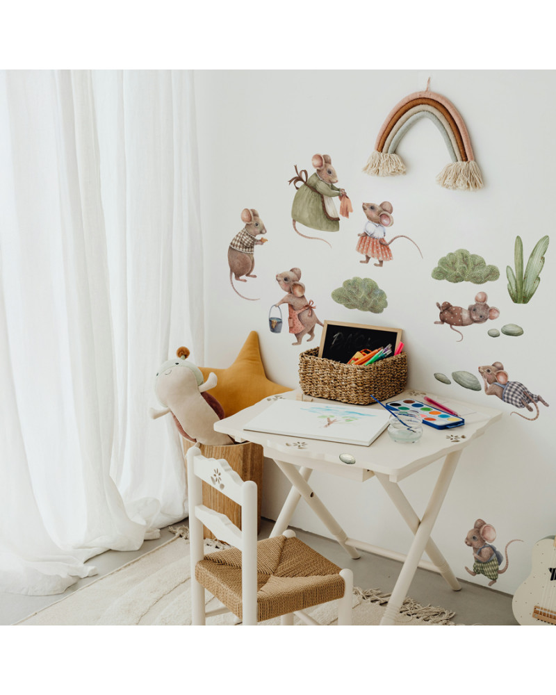 Sticker enfant souris -  mouse family