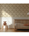 Papier peint enfant - Losange de Pivoines