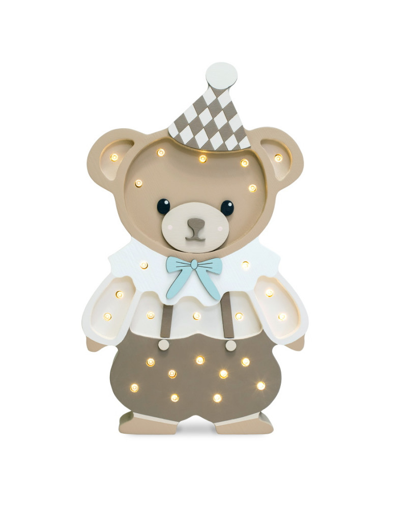 Lampe veilleuse en bois ours Theodore - chocolat brown - Little Lights