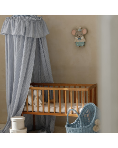 Lampe veilleuse en bois Felix la souris - cloudy blue - Little lights