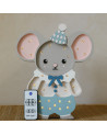 Lampe veilleuse en bois Felix la souris - cloudy blue - Little lights